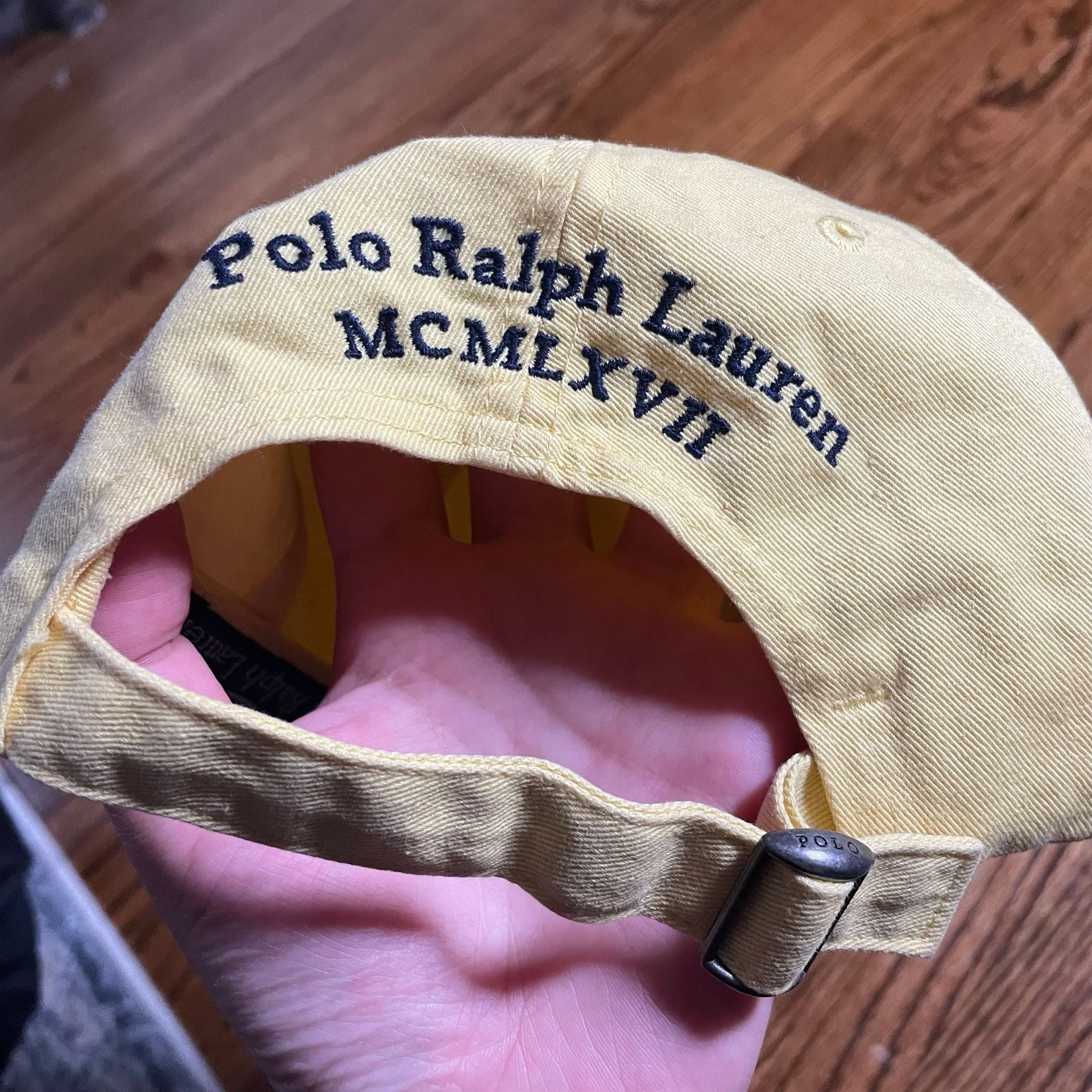 Polo Ralph Lauren Yellow Cotton Baseball Cap 3 MCMLXVII Hat 4