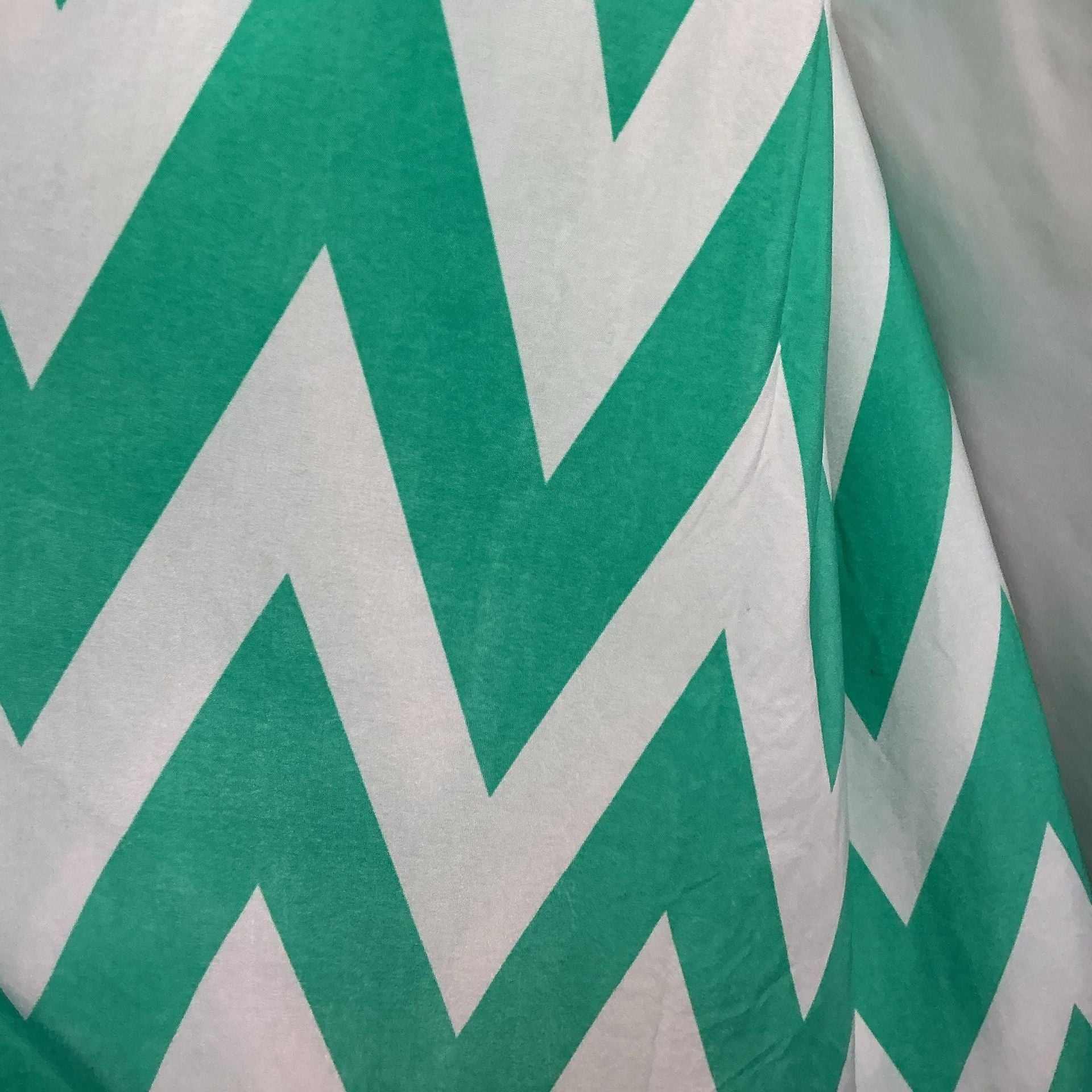 Moa Maxi Skirt Size 3XL Green White Chevron Stripe Long 4