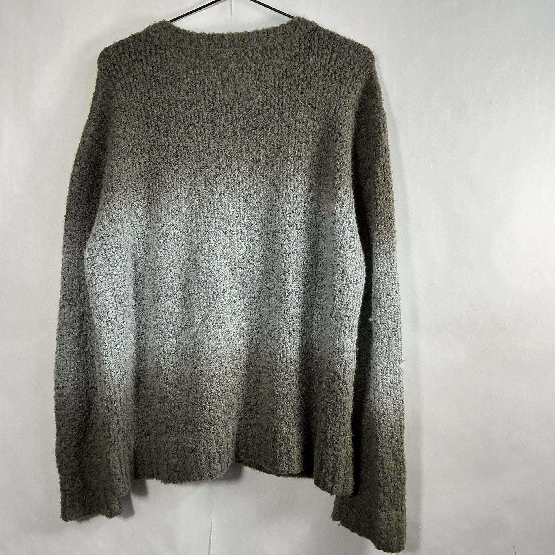 Brooklyn Calling Sweater Size M Ombre Fuzzy Knit Brown Gray 7