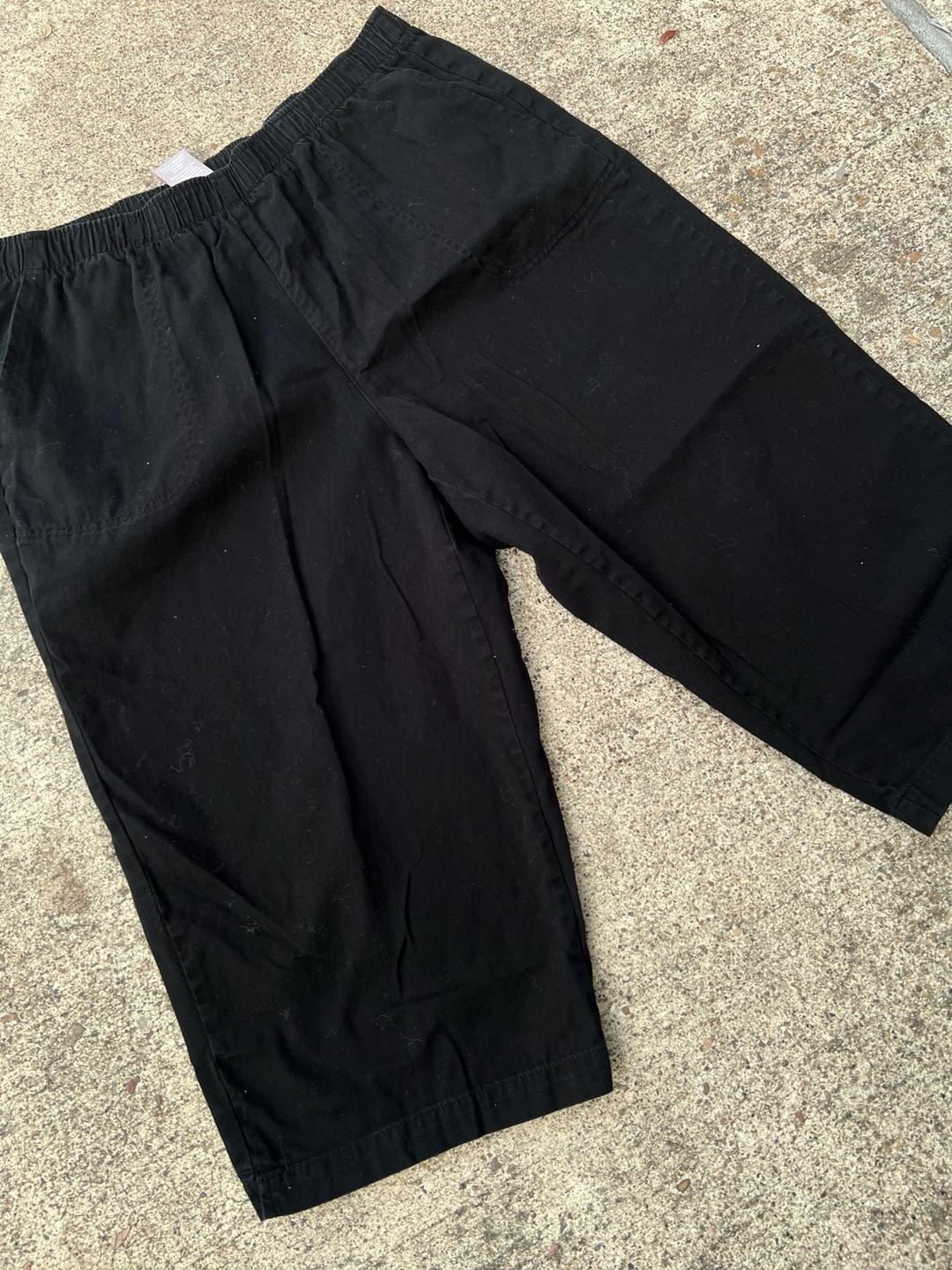 Z- White Stag Capri Pants Size XL (16-18) Black Cotton Pull-On 4