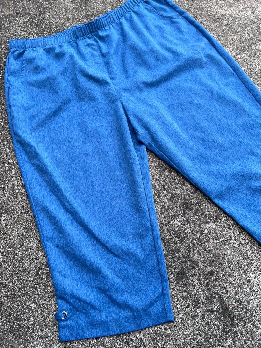 Z- Allison Daley Pull-On Capri Pants Size 18 Blue Faux Denim 3