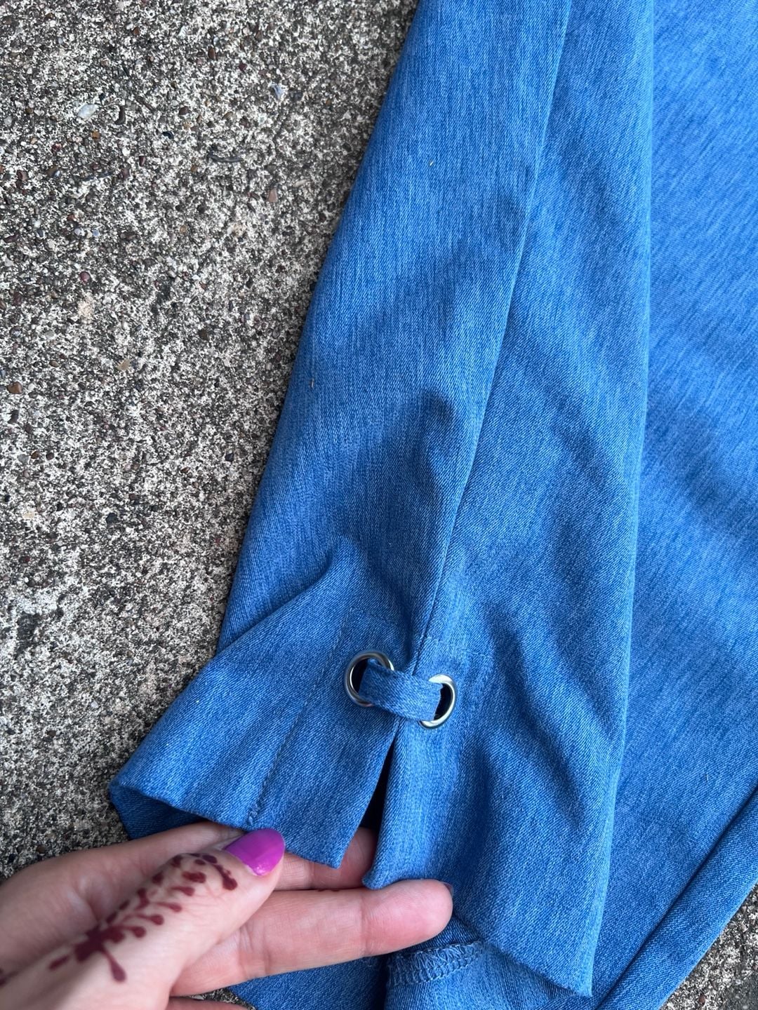 Z- Allison Daley Pull-On Capri Pants Size 18 Blue Faux Denim 4