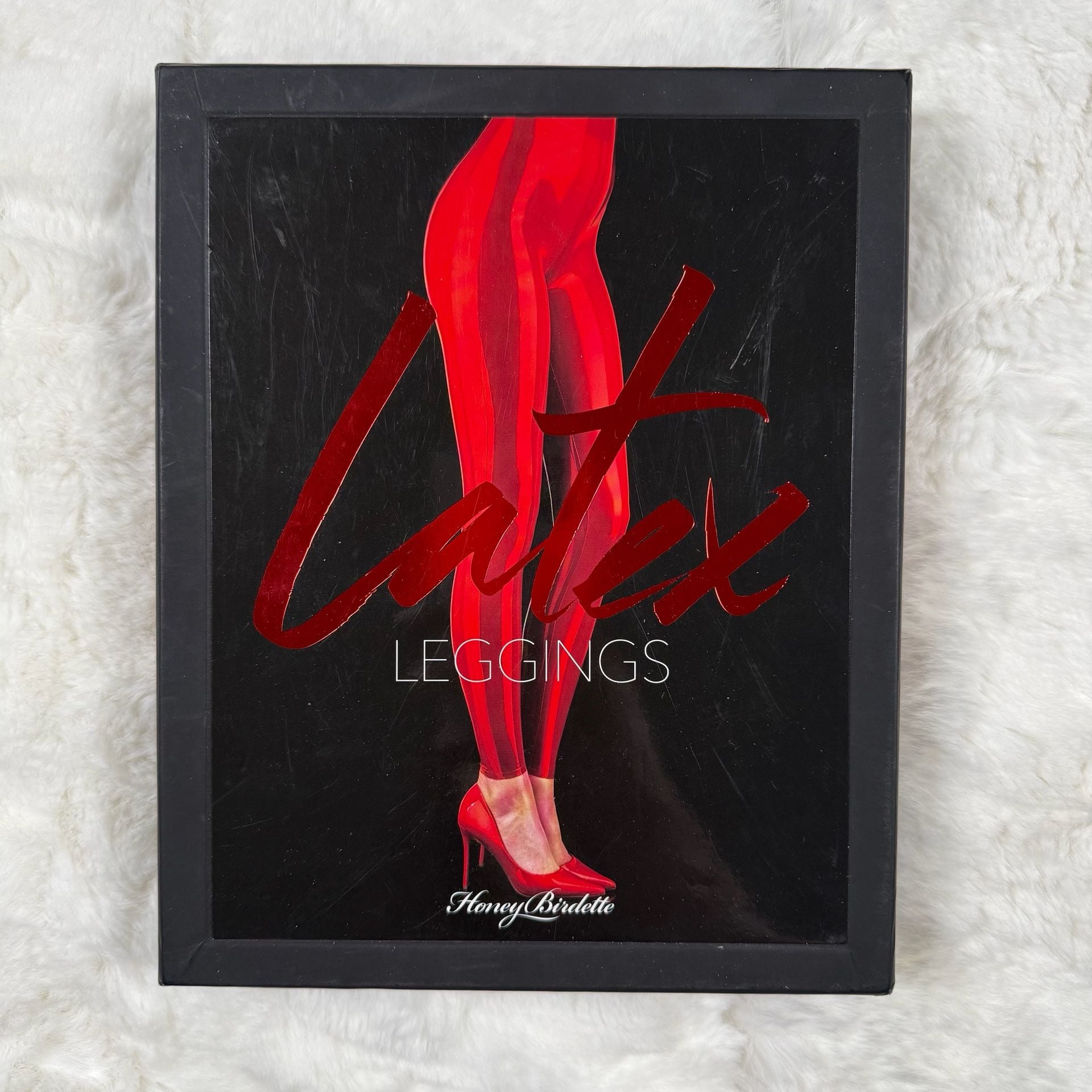 Honey Birdette Latex Leggings Red 2