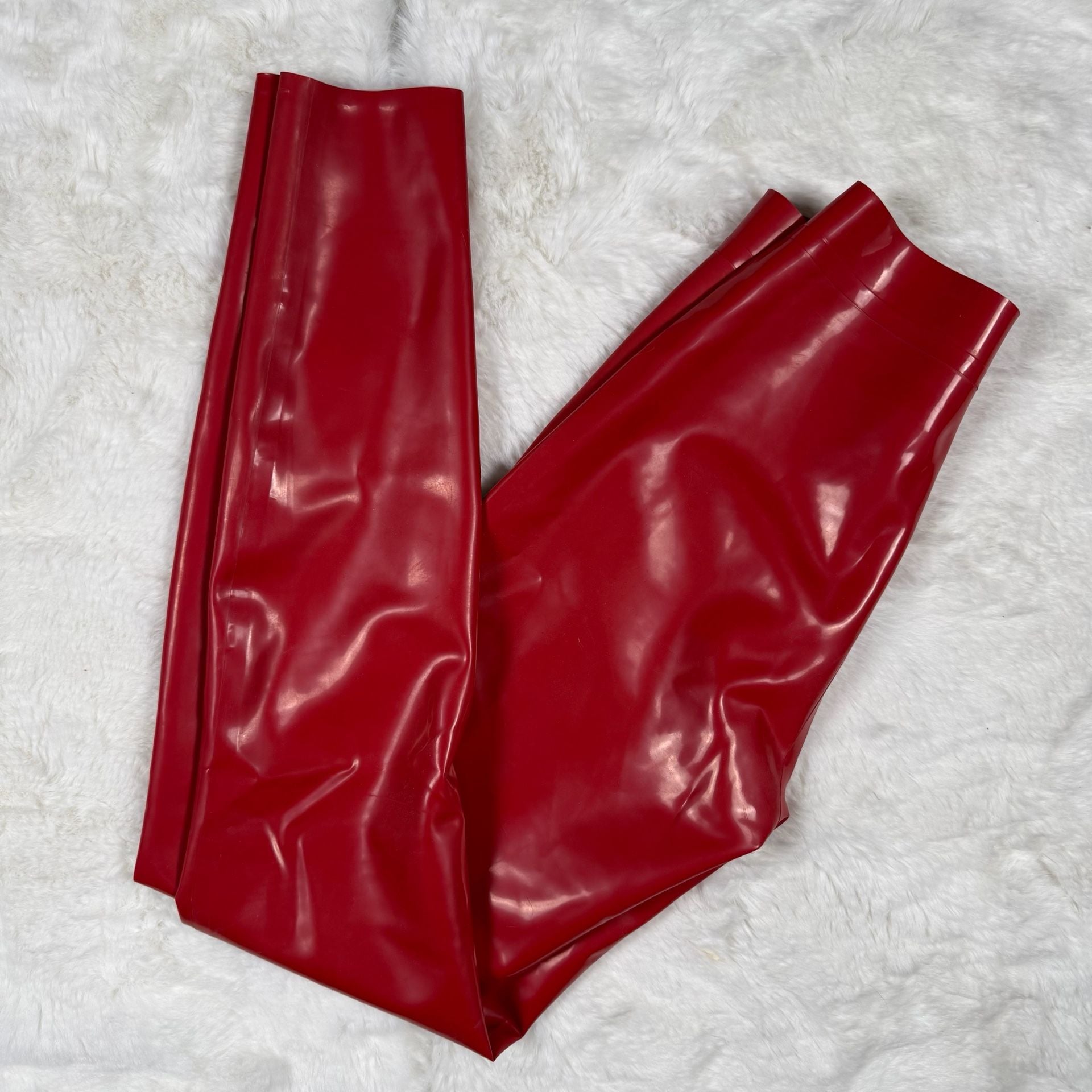 Honey Birdette Latex Leggings Red 3