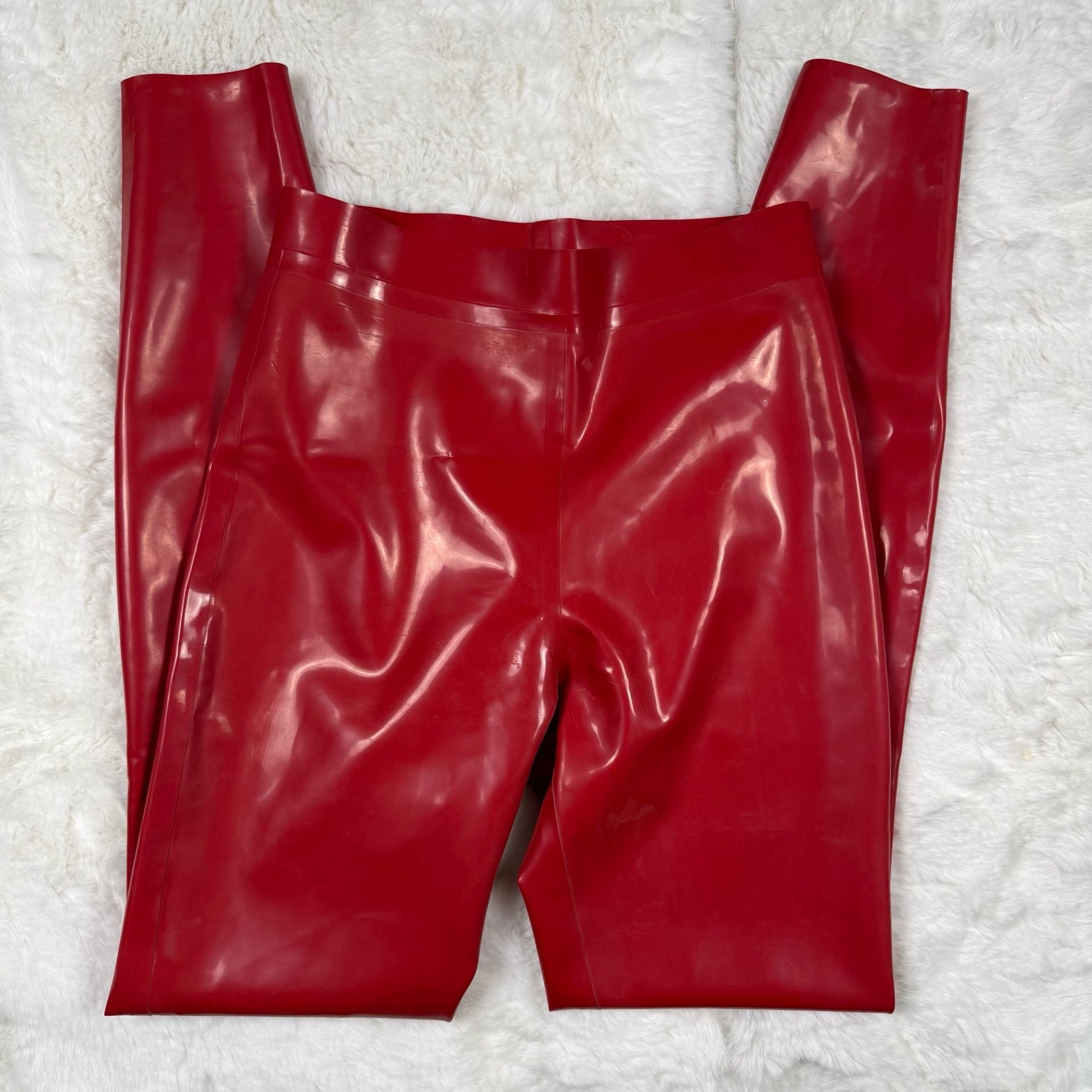Honey Birdette Latex Leggings Red 4