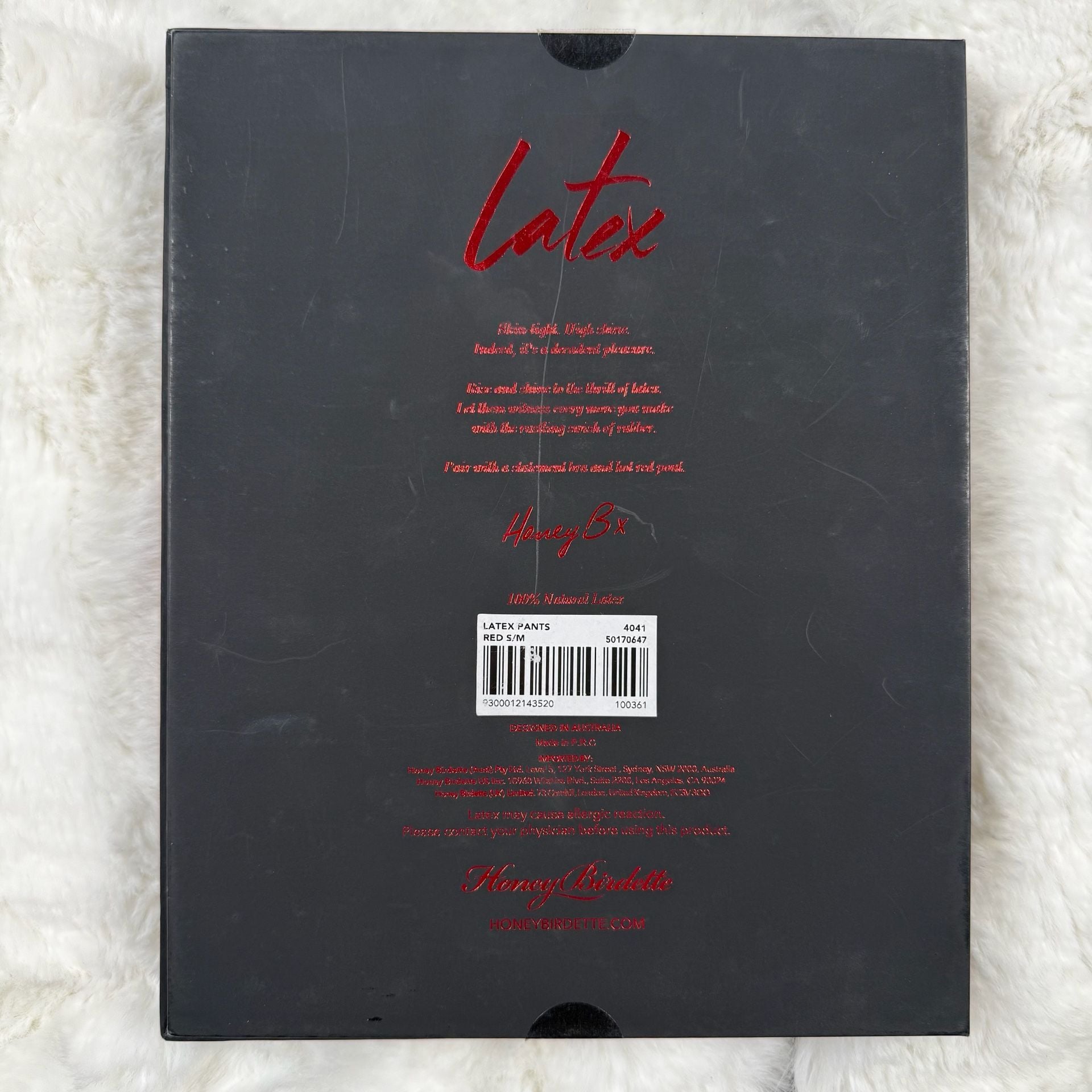 Honey Birdette Latex Leggings Red 9