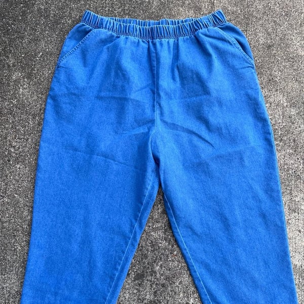 Z- American Sweetheart Pull-On Denim Pants Size XL Blue K82