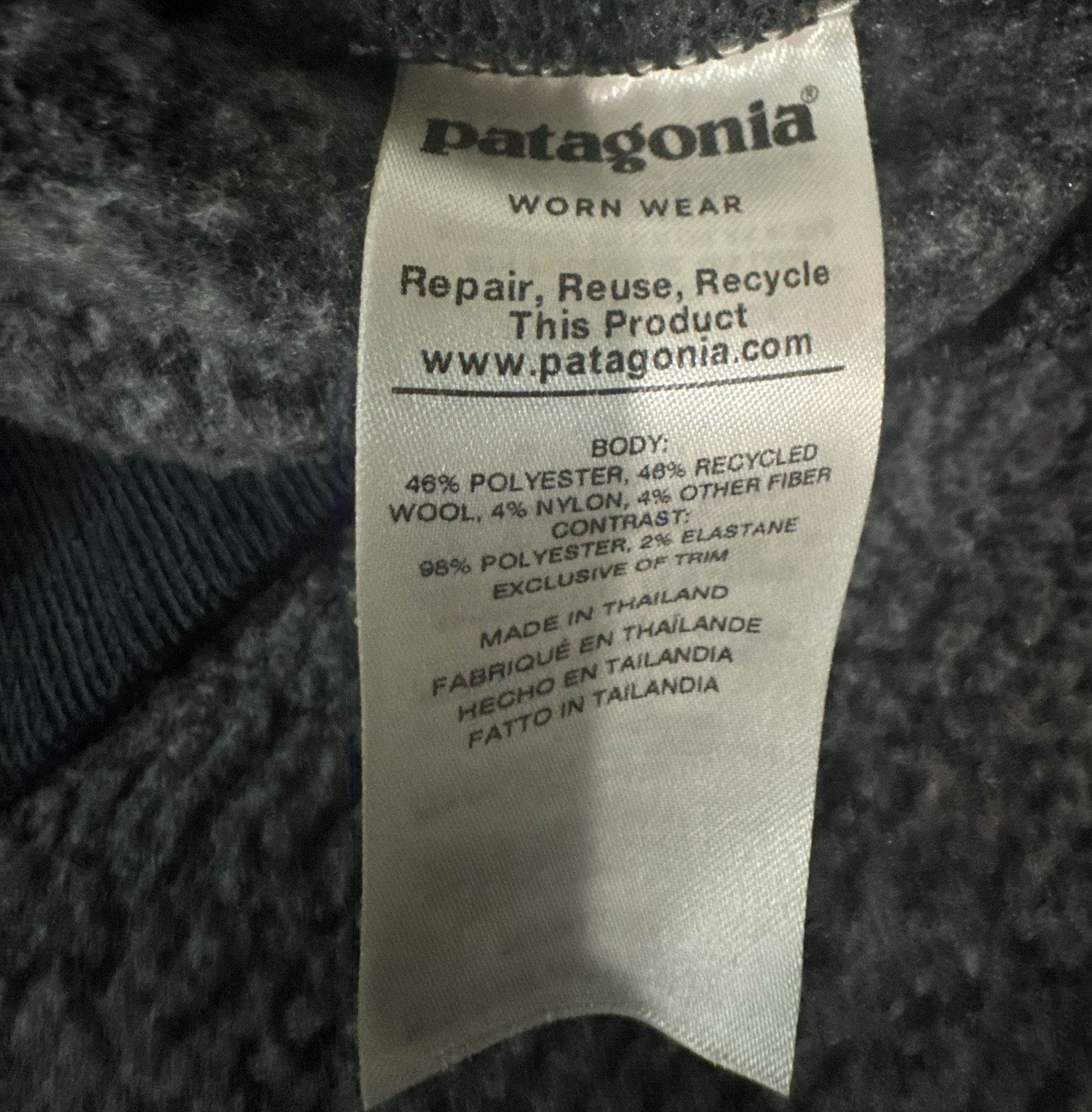 Patagonia Woolyester Fleece Jacket Size L Gray 7