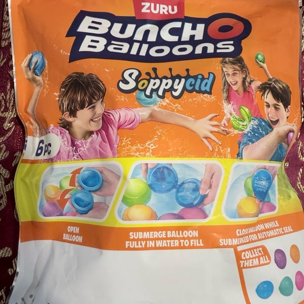 ZURU Bunch O Balloons Reusable Water Balloons Size 6pc