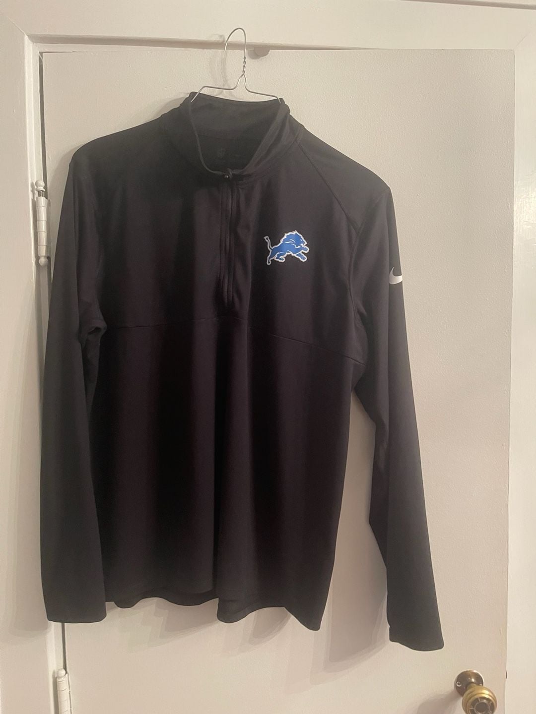 Nike Detroit Lions NFL Dri-FIT Half-Zip Pullover Jacket Black 2