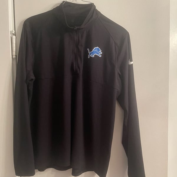 Nike Detroit Lions NFL Dri-FIT Half-Zip Pullover Jacket Black