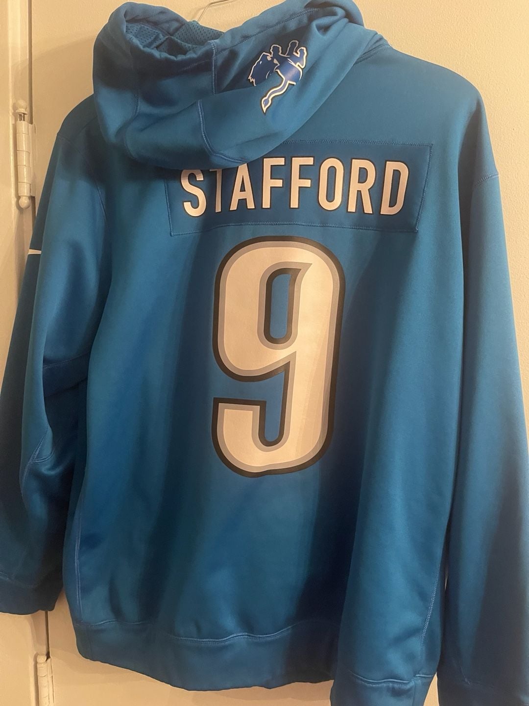 Nike Detroit Lions Matthew Stafford 9 Therma-Fit Hoodie XXL Blue 6