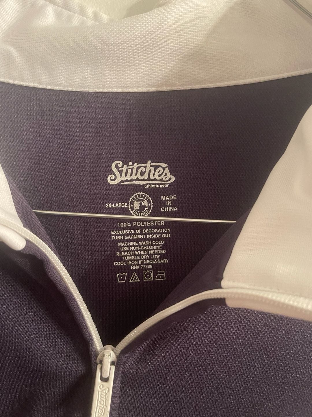 Stitches Detroit Tigers Track Jacket Size 2X-Large Navy Blue MLB Full Zip 6