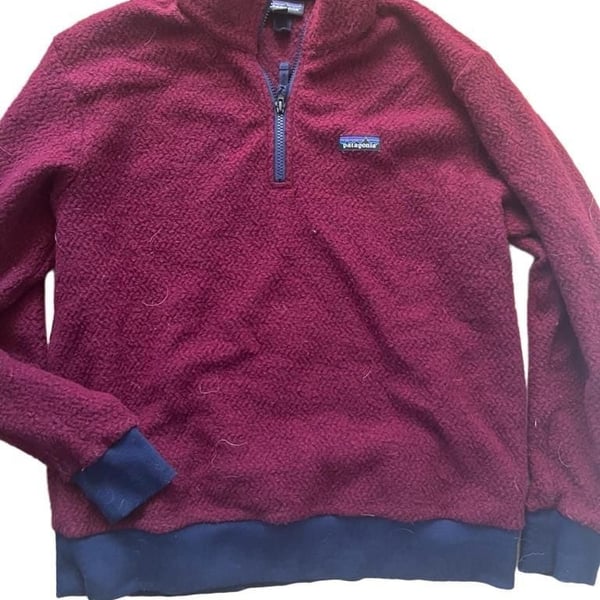 Patagonia Woolyester Fleece Pullover Size L Red