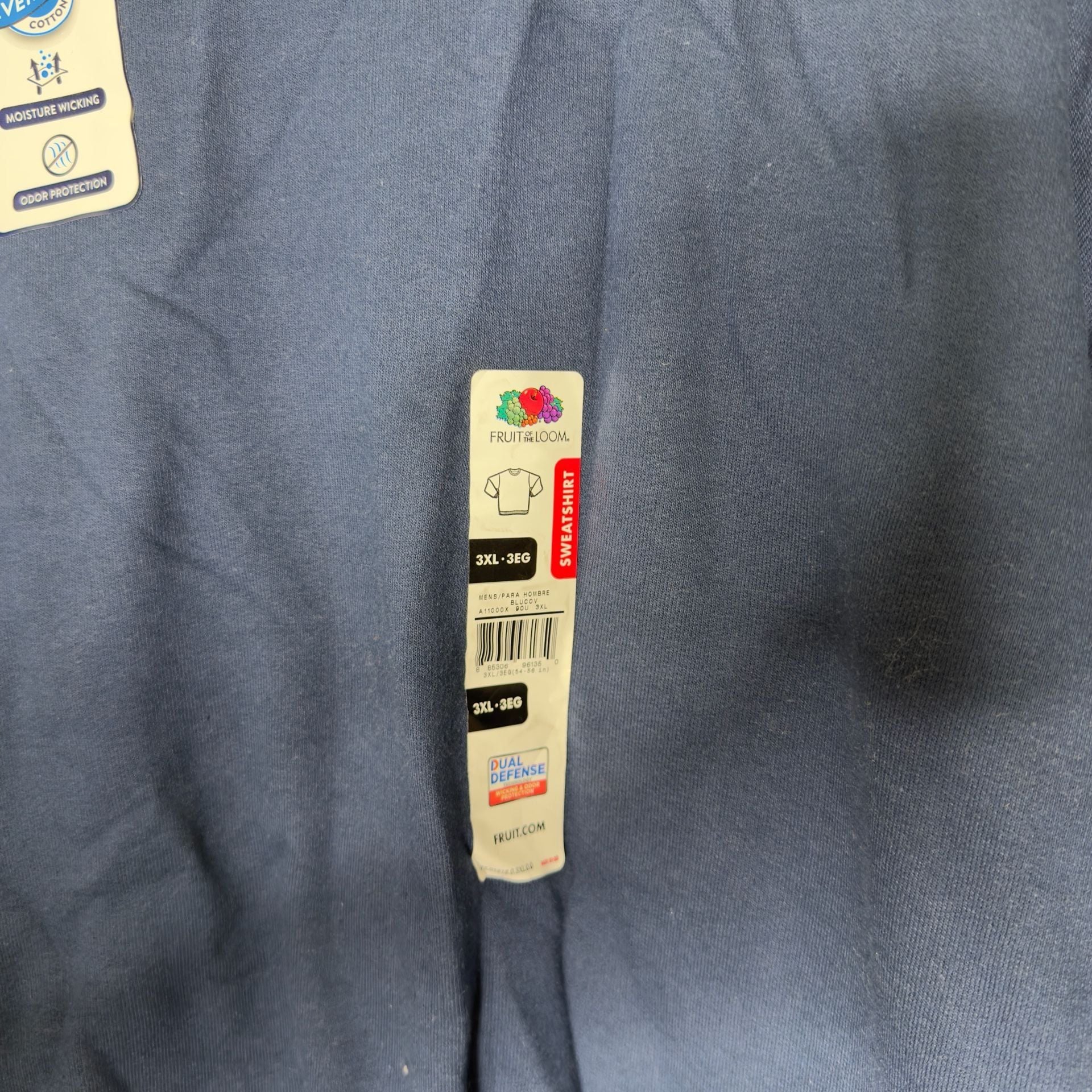 Fruit of the Loom Men's EverSoft Fleece Crew Sweatshirt. Size 3XL. New with Tag 5