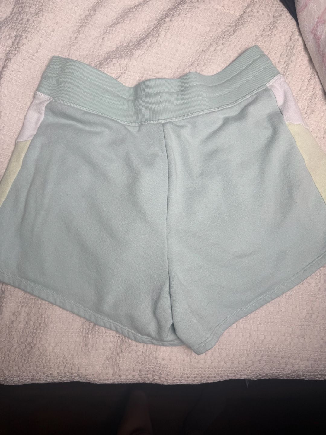 Reebok Color Block French Terry Shorts Size XL Mint Green Athletic Sweat 7