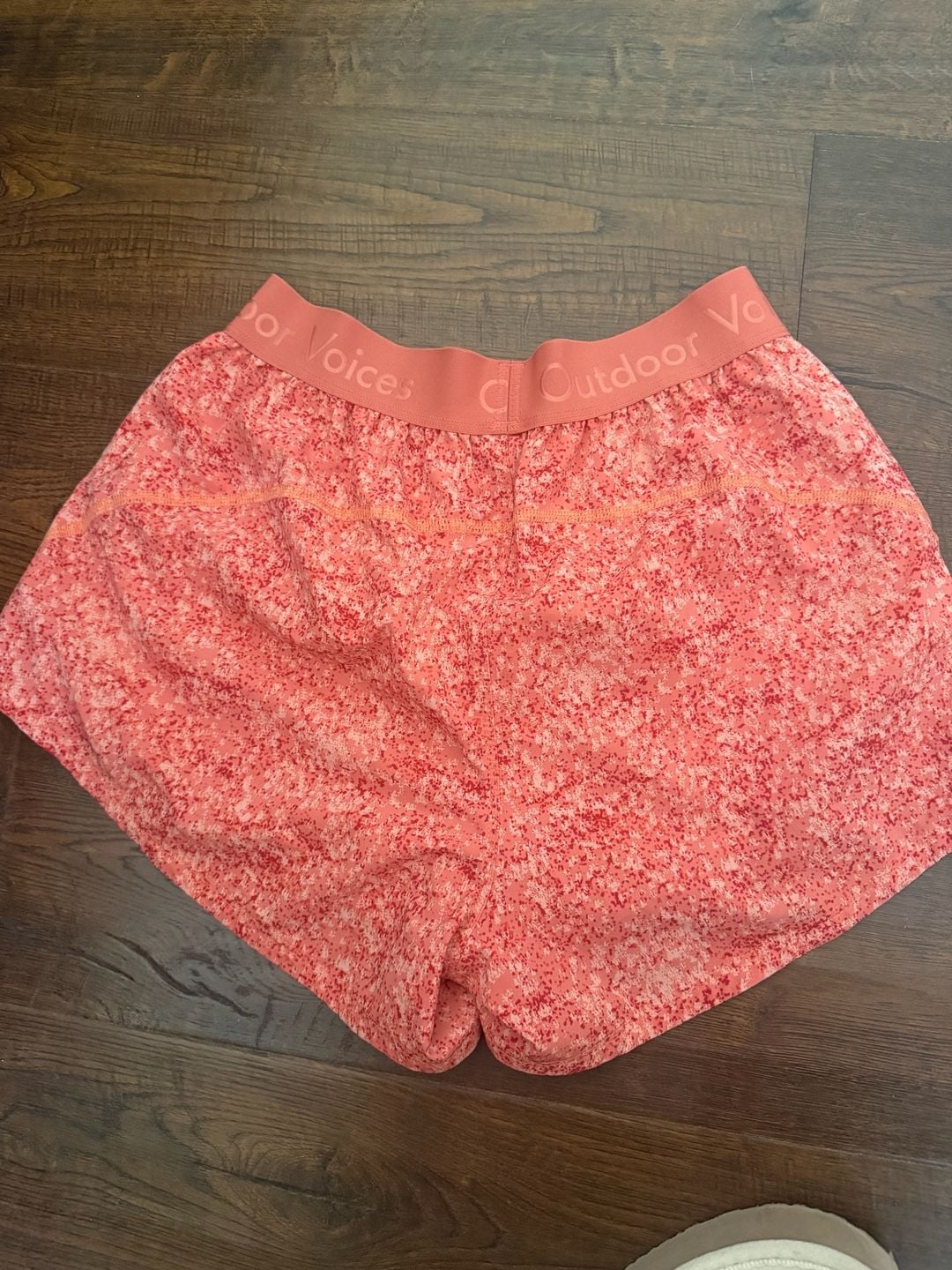 Outdoor Voices Shorts Size XS Red Pink Speckled Athletic 4