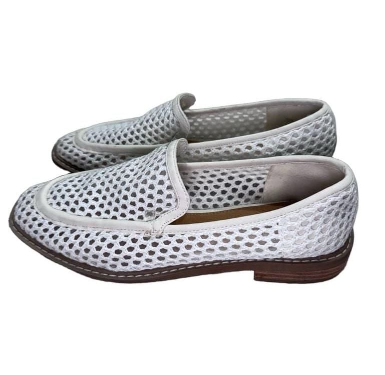 Dolce Vita White Woven Mesh Slip-On Loafers 3
