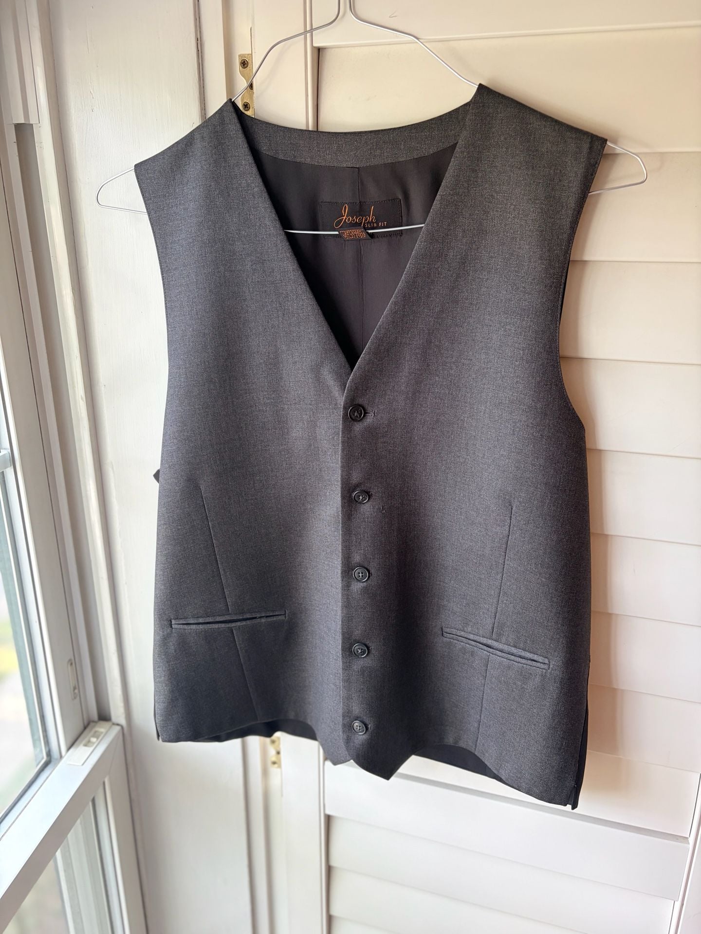 Jos. A. Bank Joseph Slim Fit Gray Wool 3 Piece Suit SzL Minimalist Gentleman  7