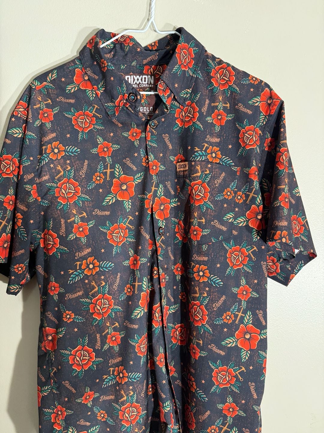 Dixxon Stay Gold Short Sleeve Shirt Size M Black 2
