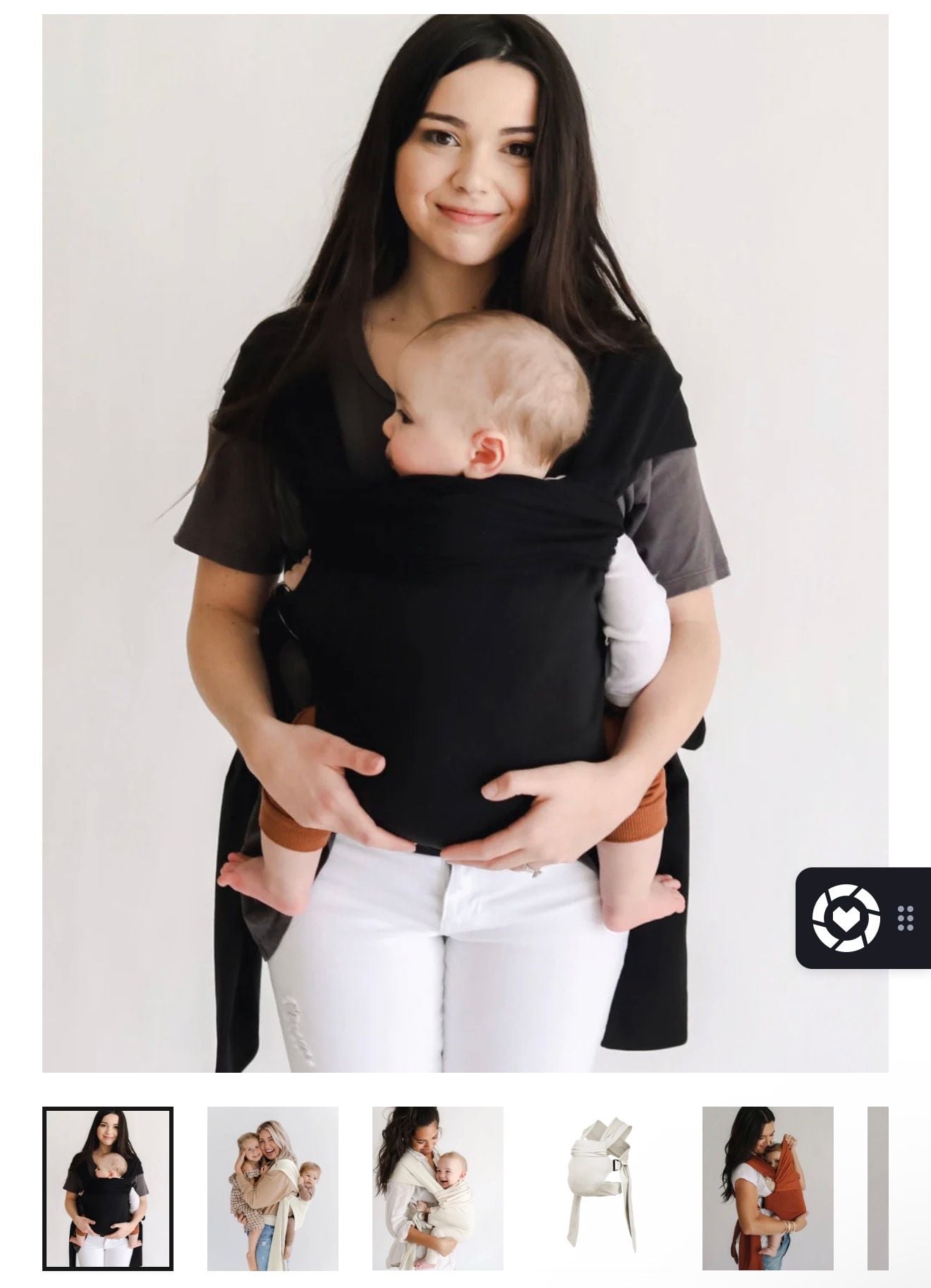 Lalabu Simple Wrap Baby Carrier Black 1