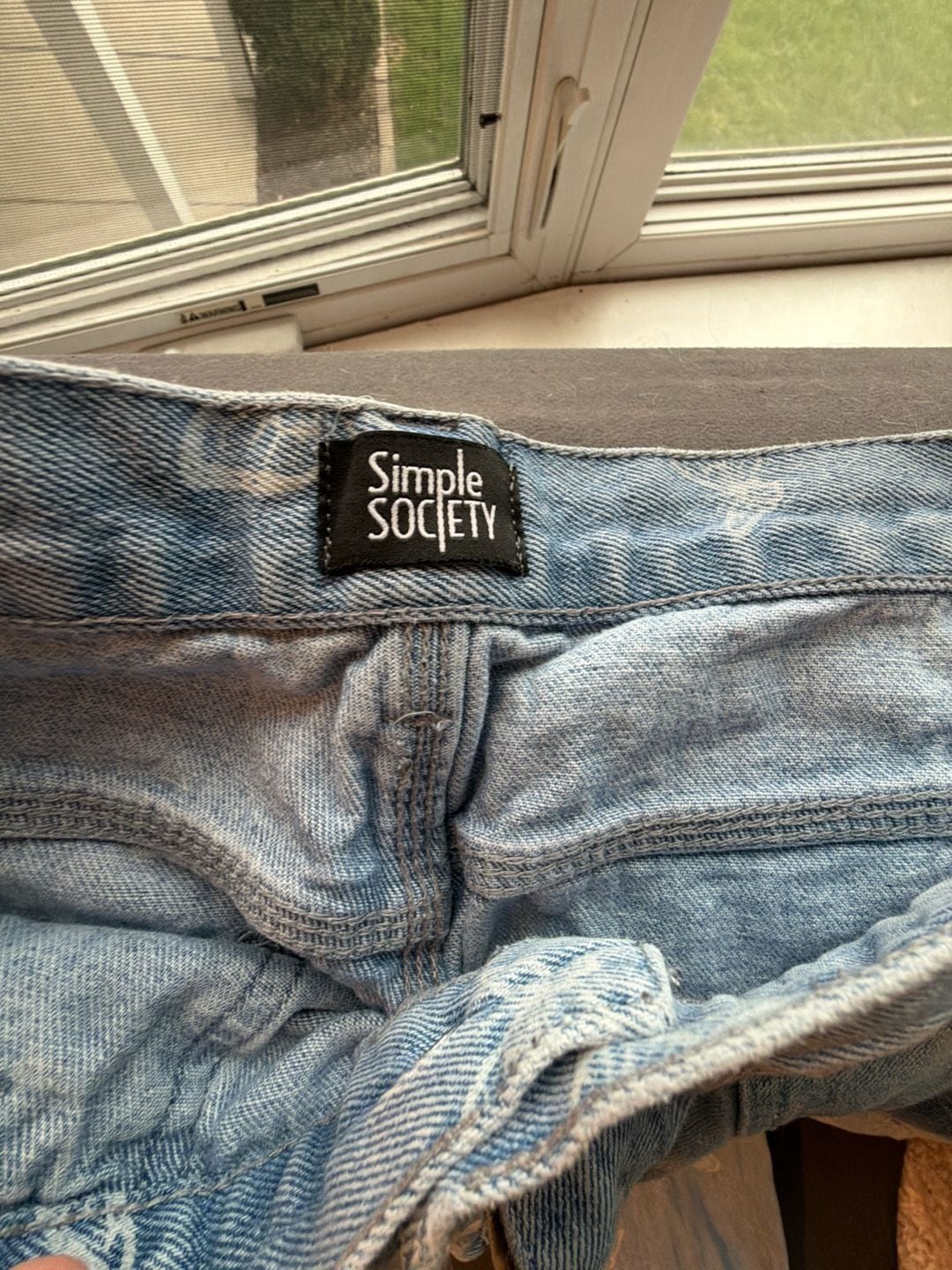 Simple Society Butterfly Print Jeans Light Wash Denim 3