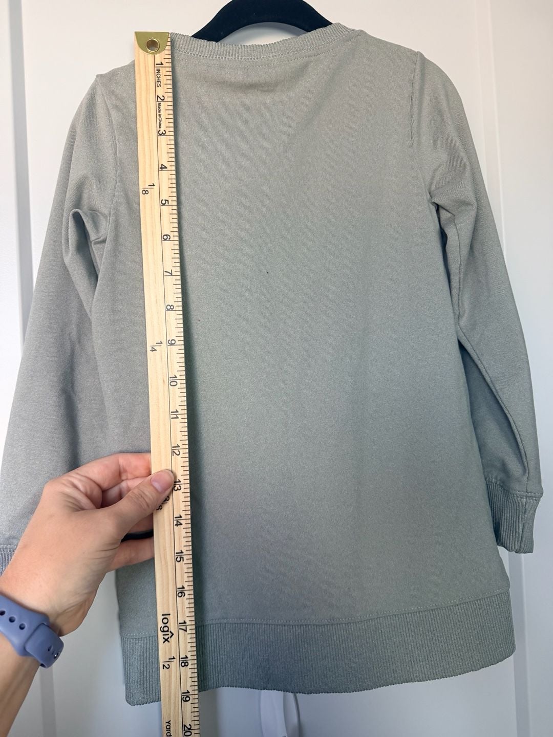 Nike Dri-Fit Crossover Tunic Size XS Grey Long Sleeve Sweatshirt_167 8