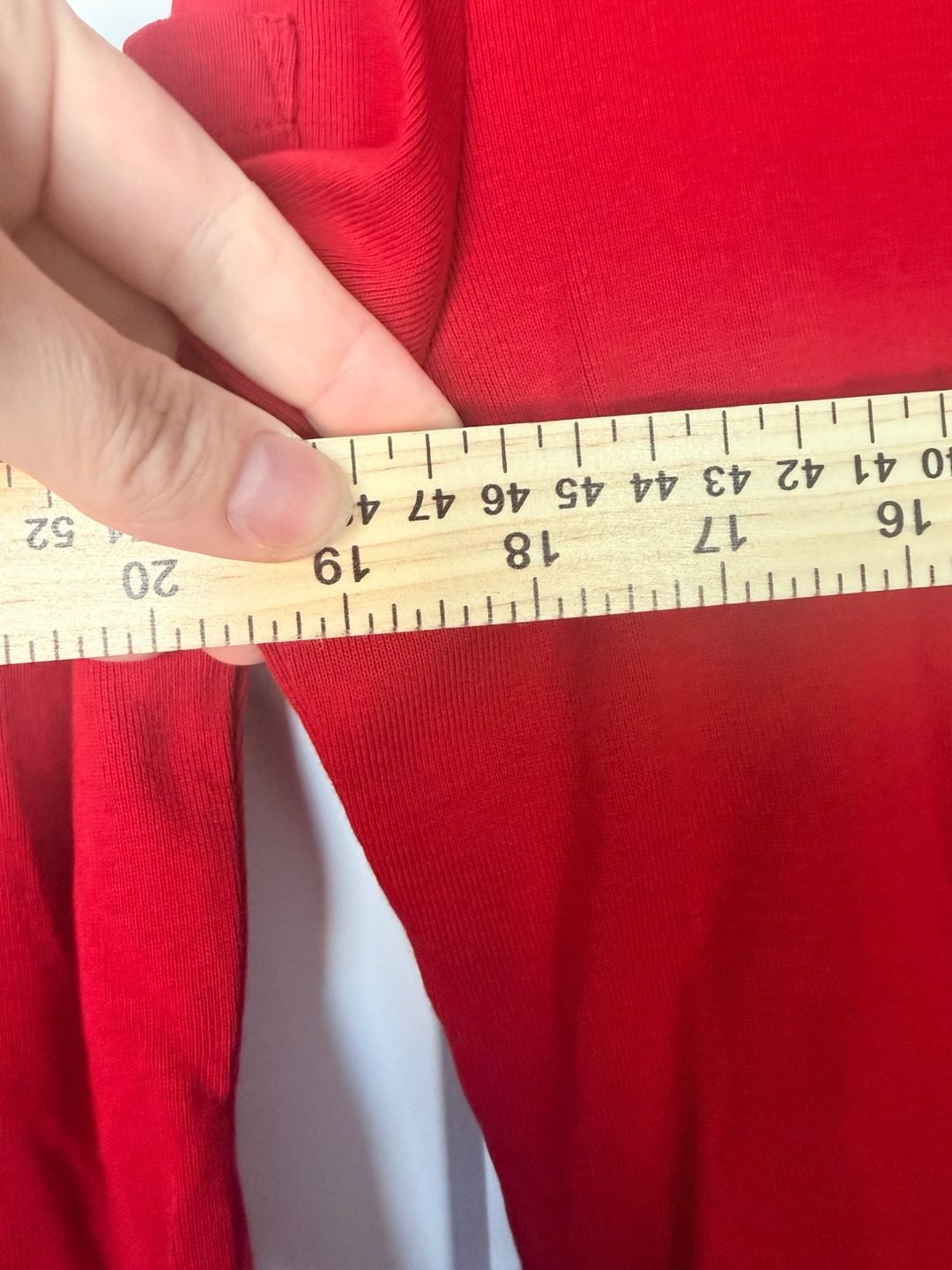Lauren Ralph Lauren Long Sleeve Ribbed Tee Size M Red Cotton_169 7