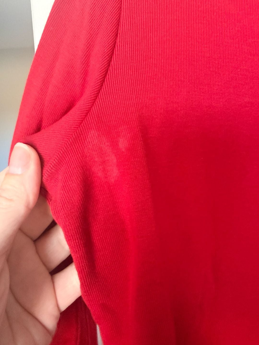 Lauren Ralph Lauren Long Sleeve Ribbed Tee Size M Red Cotton_169 9