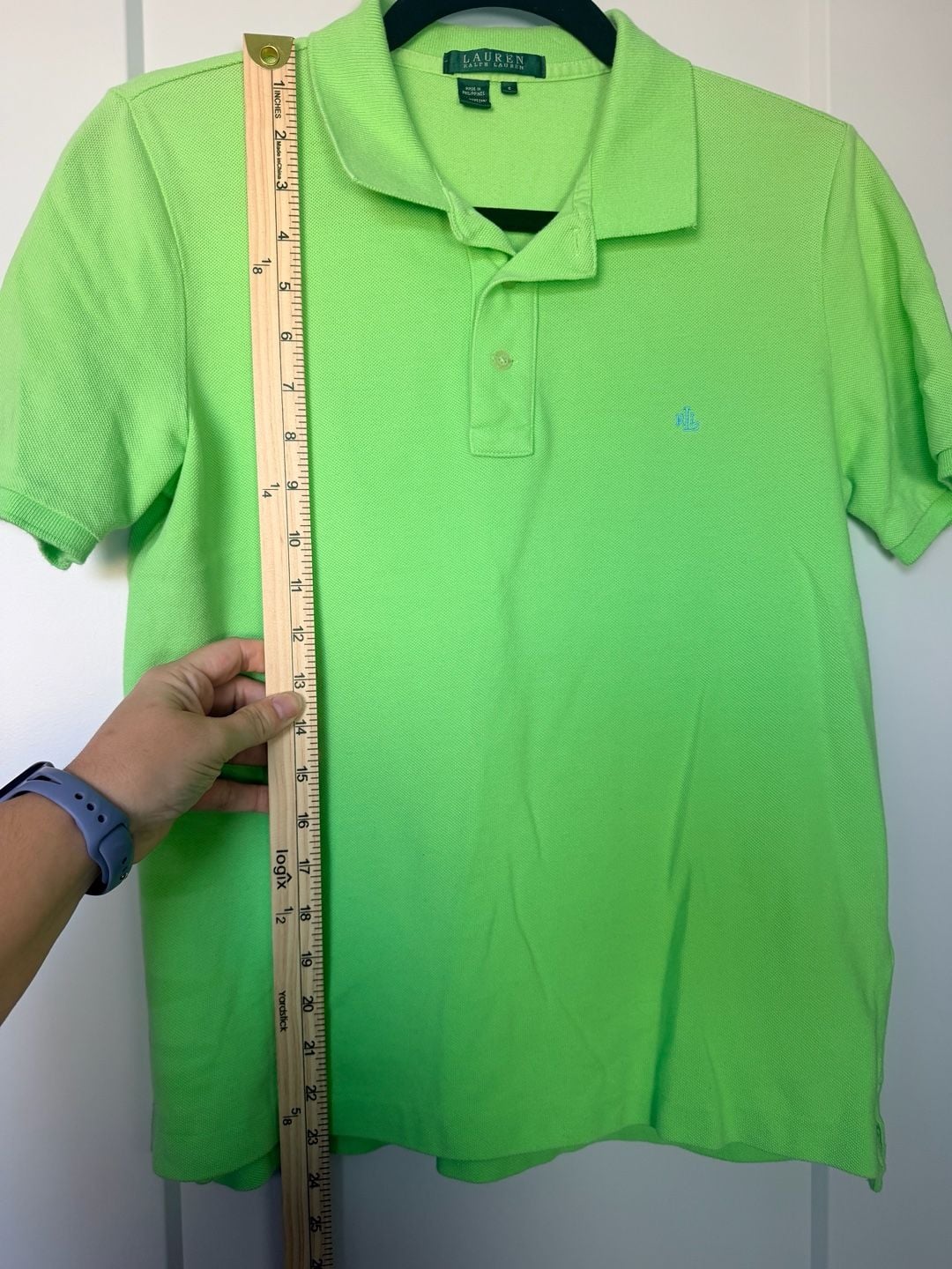 Lauren Ralph Lauren Polo Shirt Size S Lime Green Cotton Short Sleeve_172 5
