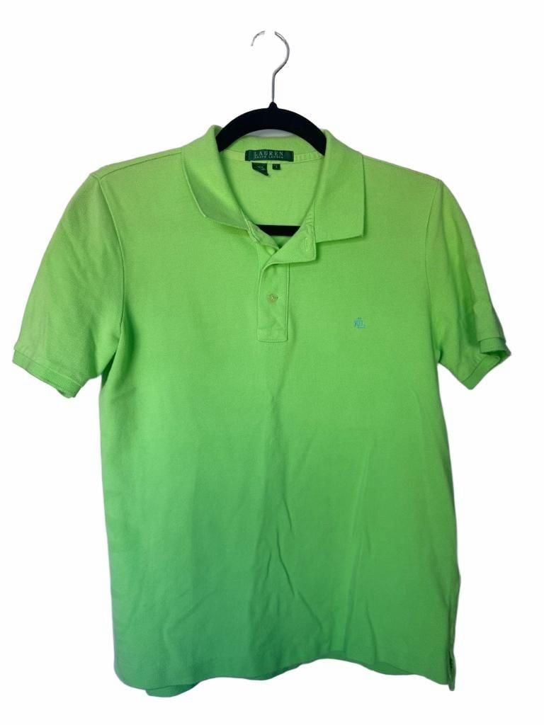 Lauren Ralph Lauren Polo Shirt Size S Lime Green Cotton Short Sleeve_172 2