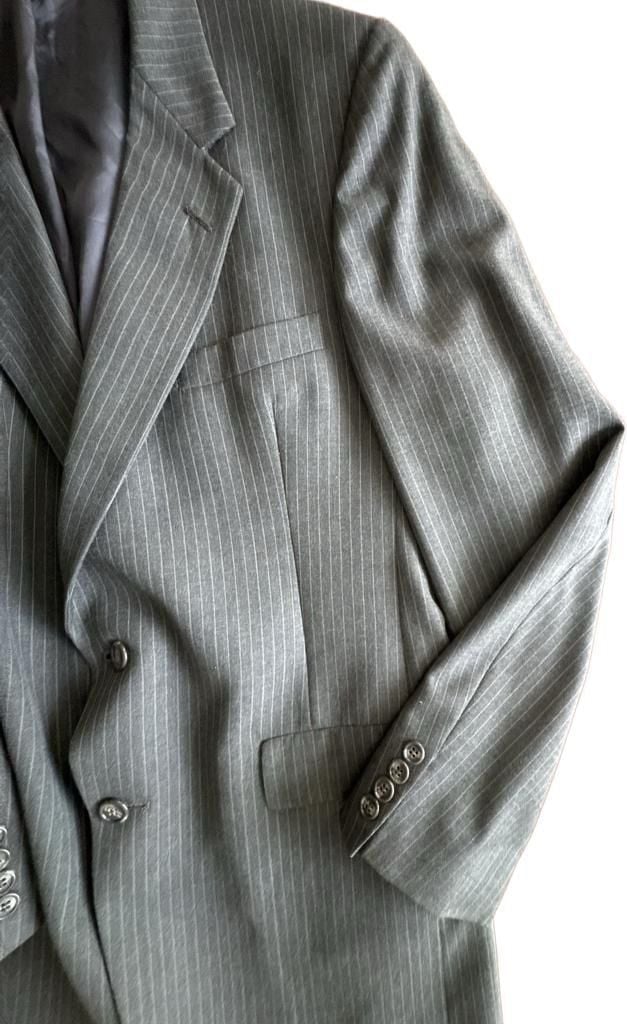 Vintage Hart Schaffner Marx Raleighs Dark Gray Pinstripe Blazer 40/42 7