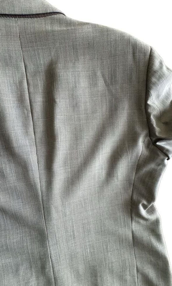 Vintage Allyn Saint George Mens Gray Glen Plaid Sport Coat Blazer L XL 9
