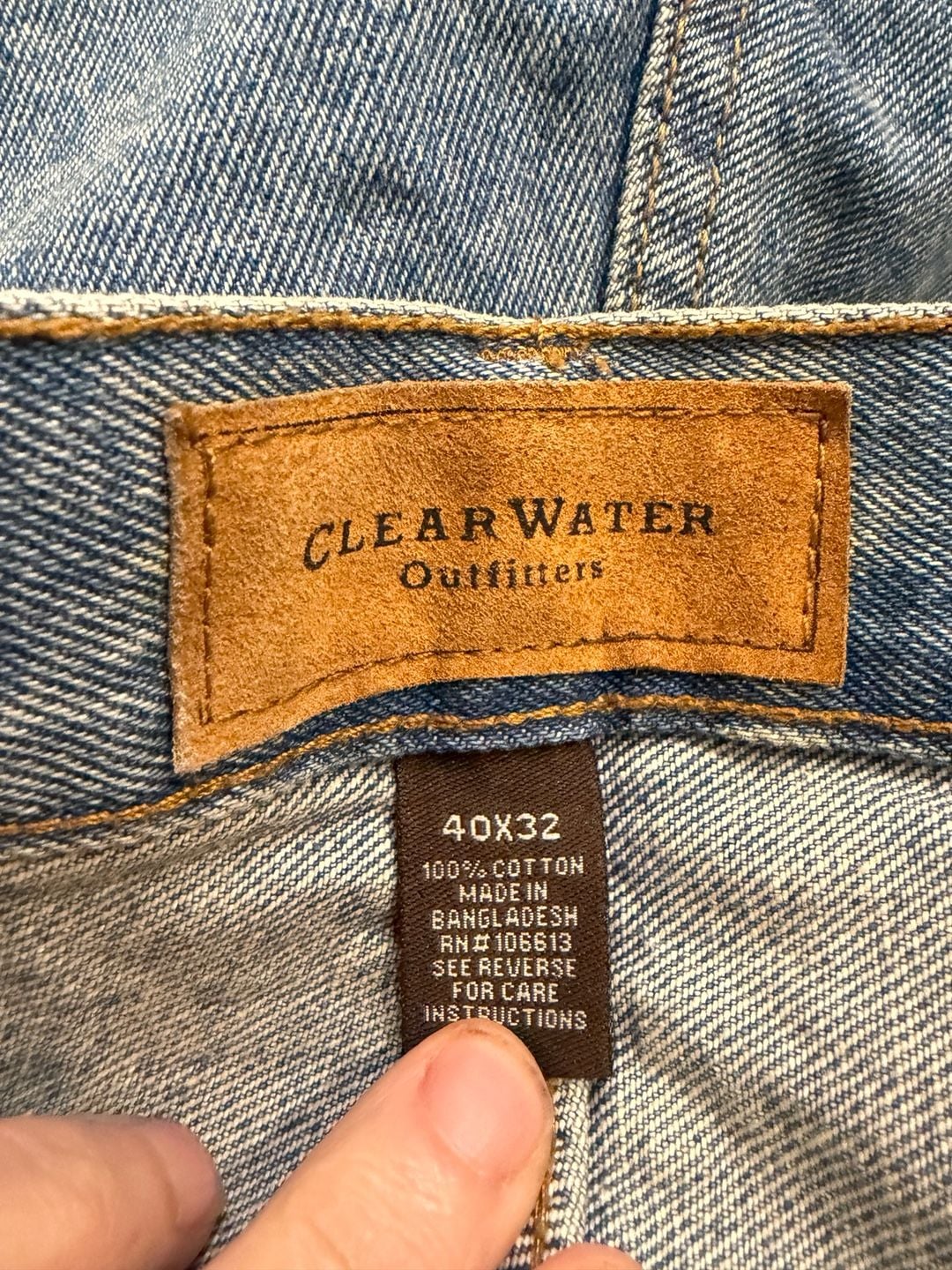 079-Clearwater Outfitters Jeans Size 40x32 Light Wash Cotton Denim 6