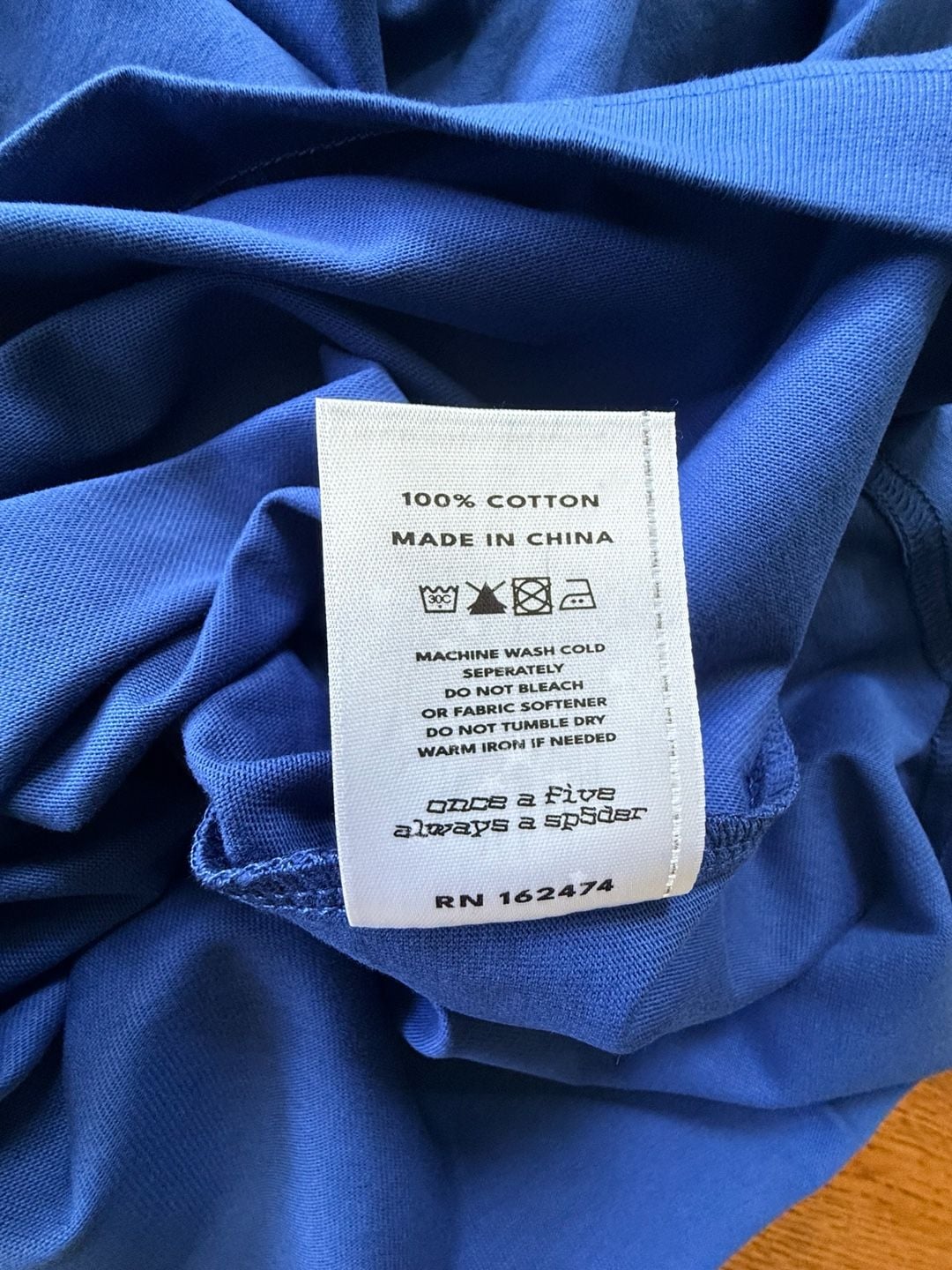 100% Authentic Sp5der Signature Tee Size M Blue Green Graphic T-Shirt 7