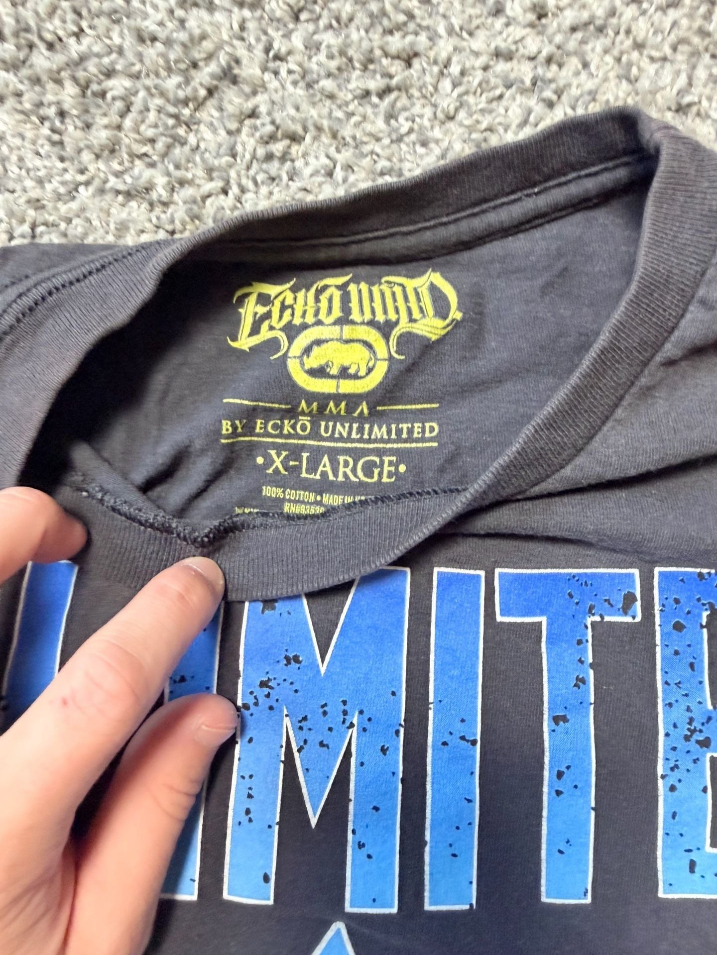 Ecko Unltd MMA T-Shirt X-Large Black Team Ecko Mixed Martial Madness 3