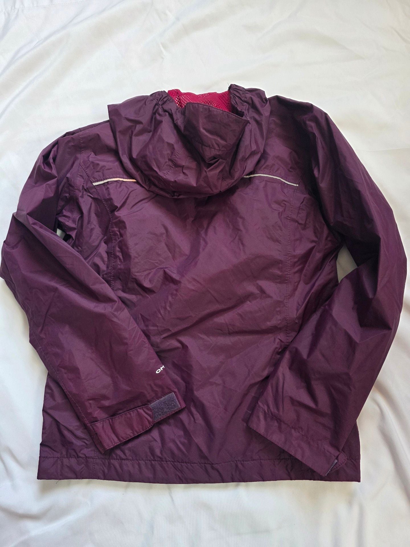 Columbia Omni-Tech Purple Hooded Rain Jacket youth 7/8 7