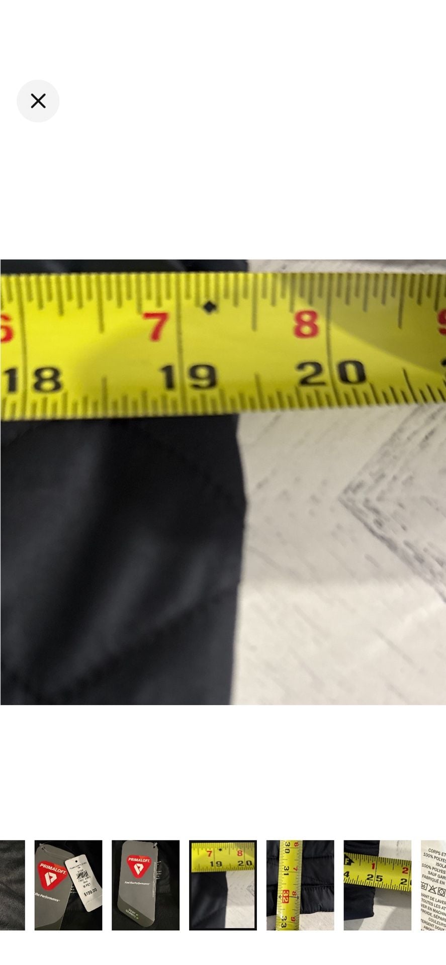LL Bean Fleece-Lined Primaloft Coat Size M PET Black 8