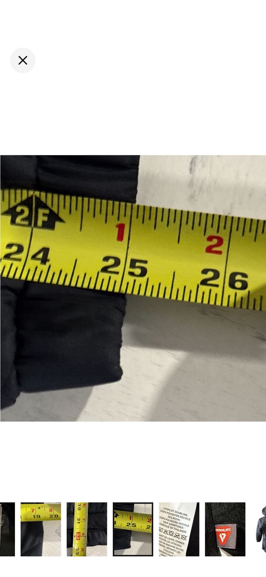 LL Bean Fleece-Lined Primaloft Coat Size M PET Black 10