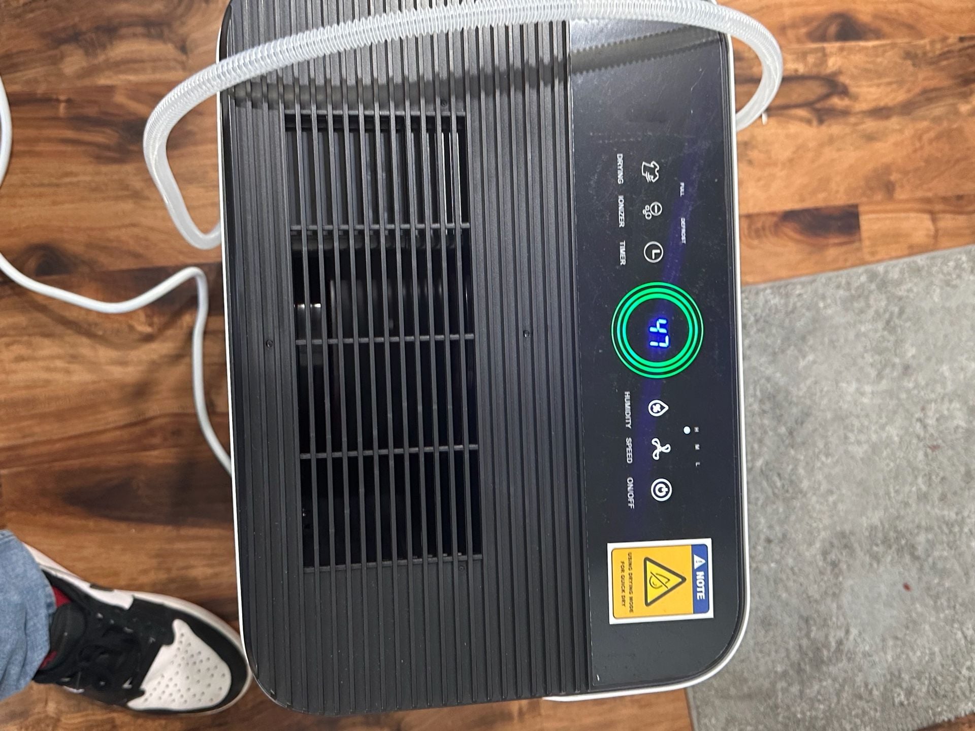 Airplus Portable Dehumidifier White Black Digital Display 2