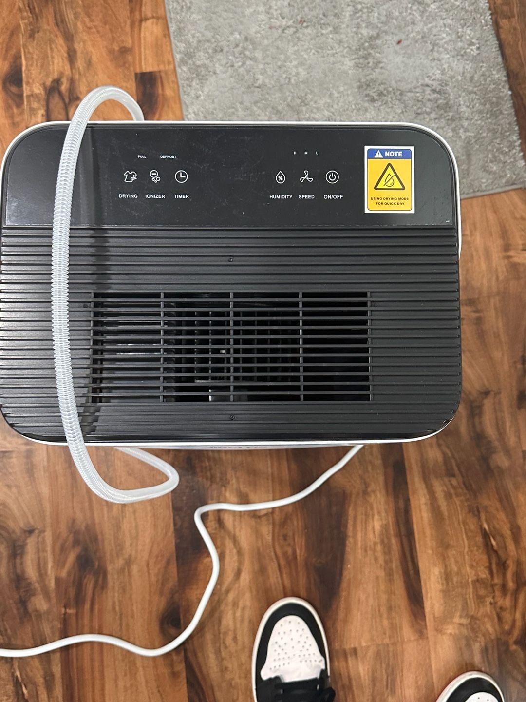 Airplus Portable Dehumidifier White Black Digital Display 5