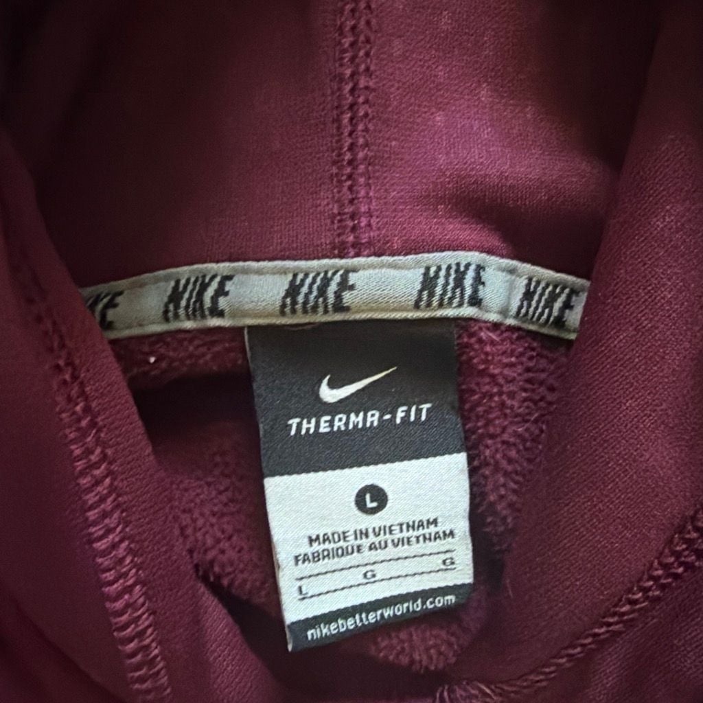 Nike Virginia Tech Hokies Therma-Fit Hoodie Size L Maroon 3