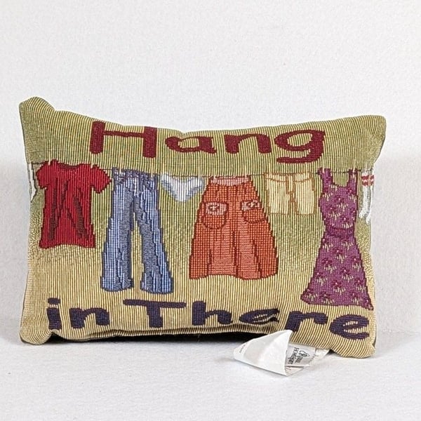 Riddle Home & Gift Hang in There Tapestry Pillow Cottagecore Kitsch Accent