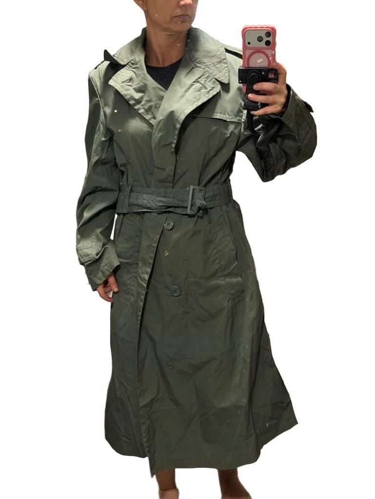 Vintage 70s US ARMY trench Raincoat 40S Halloween 2