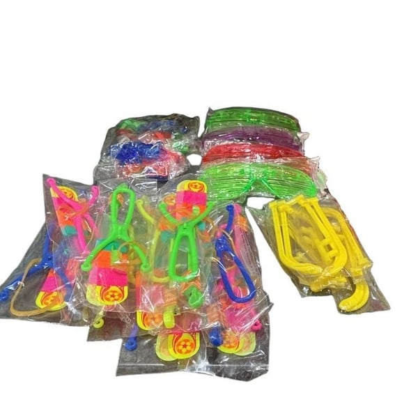 Party Favor Assortment LED Light Up Toys Slingshot Helicopters Shutter Glasses