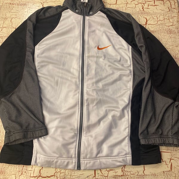 Nike Vintage Full Zip Track Jacket Size M White Black Gray Orange