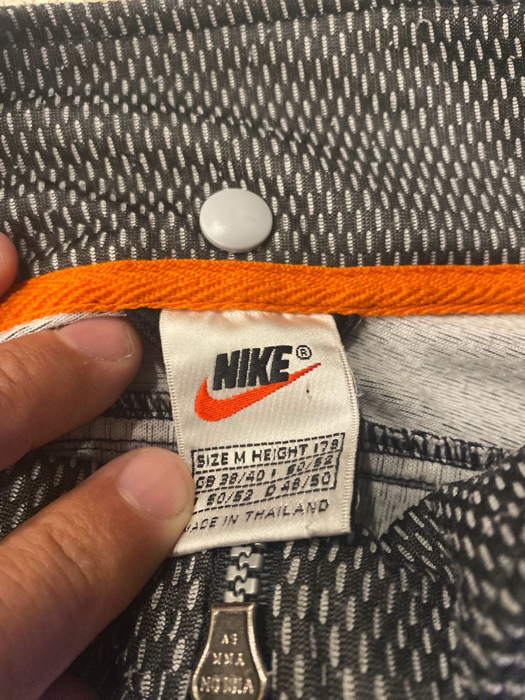 Nike Vintage Full Zip Track Jacket Size M White Black Gray Orange 3