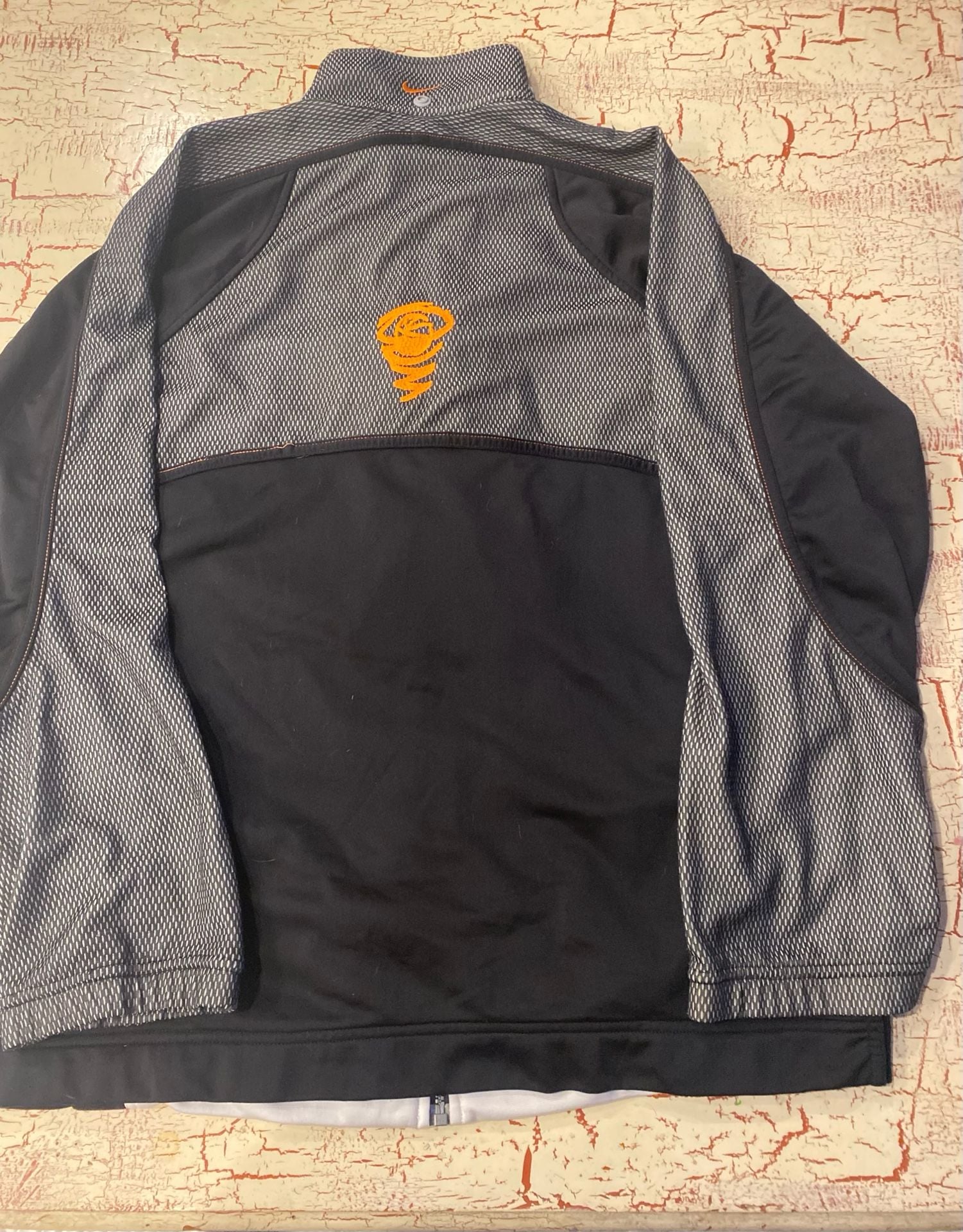 Nike Vintage Full Zip Track Jacket Size M White Black Gray Orange 4