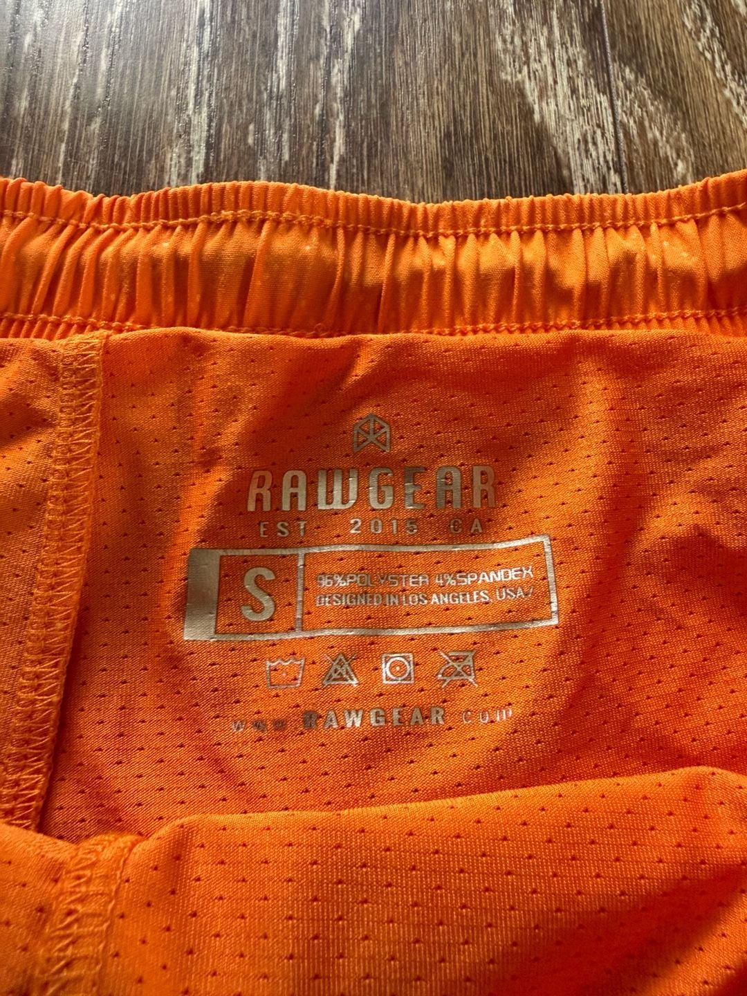 RawGear Men's Orange 2-in-1 Gym Shorts 7