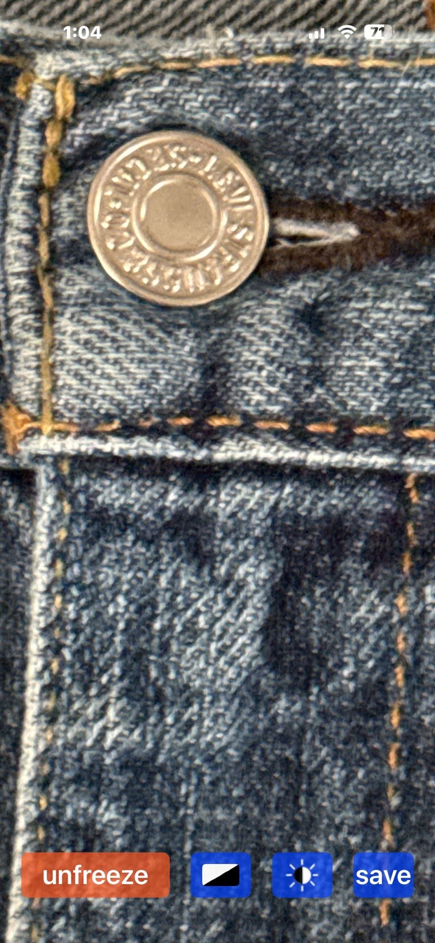 Levi's 505 Denim Shorts Size 38 Blue Regular Fit Cotton Jorts 3